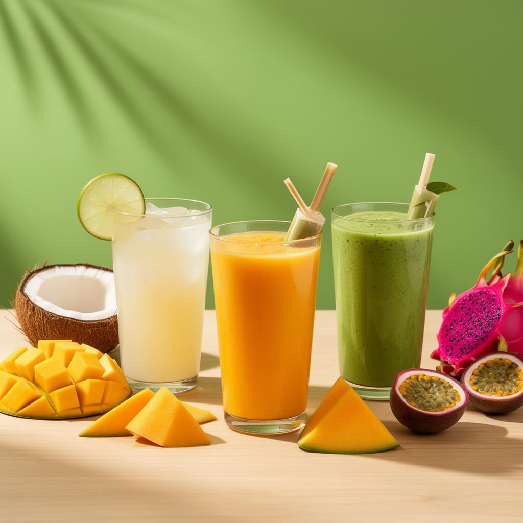 Fresh tropical drinks and smoothies from Paradise Sips